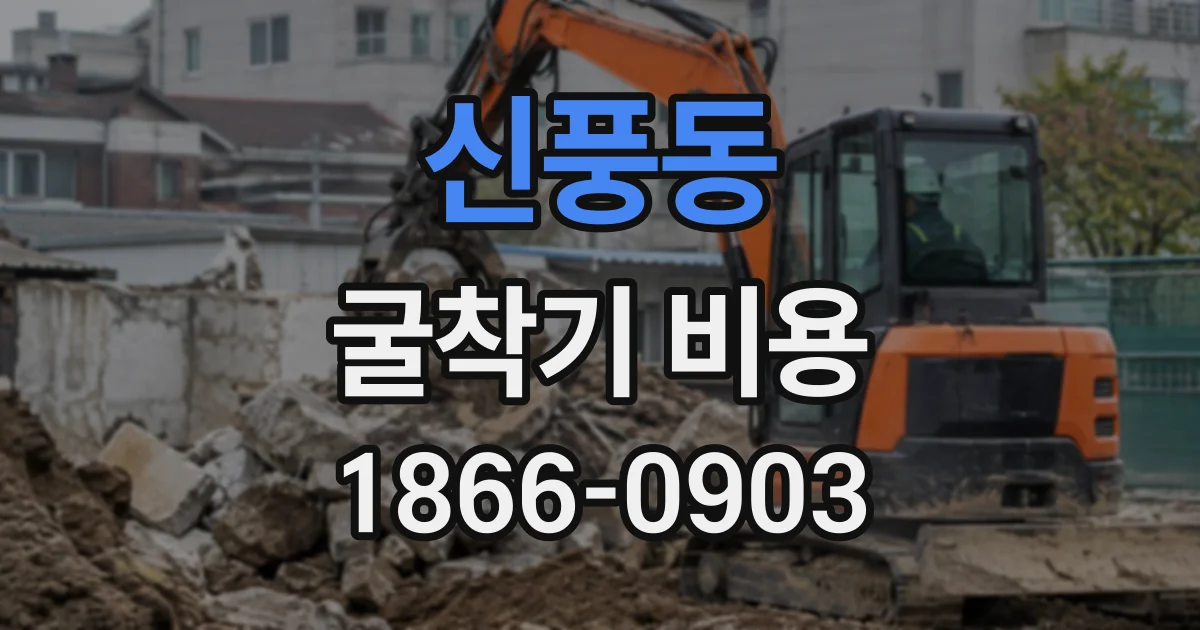 신풍동 굴착기비용