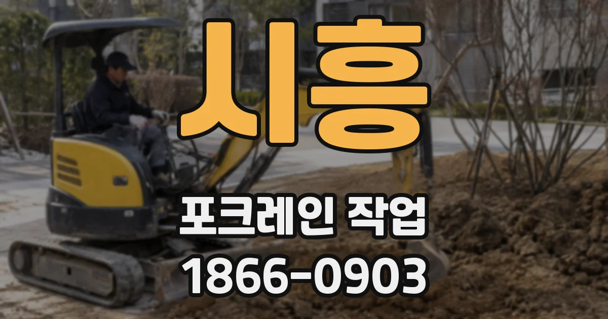 시흥 포크레인 작업