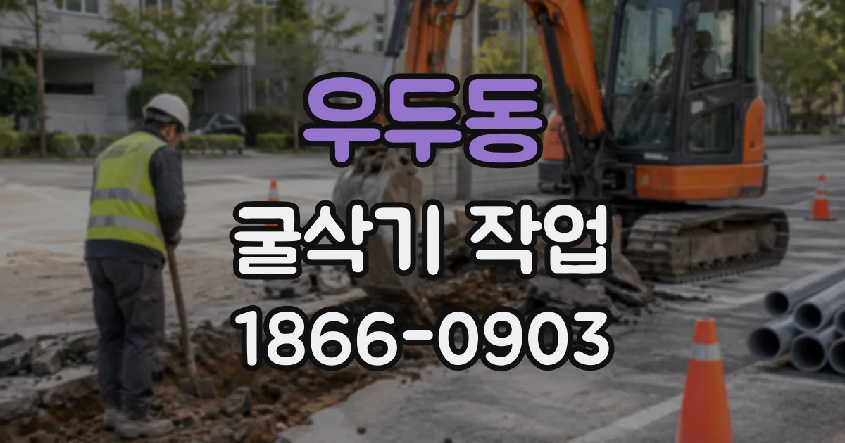 우두동 굴삭기작업