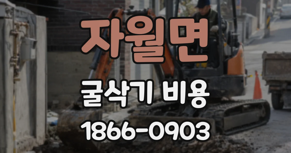 자월면 굴삭기 비용