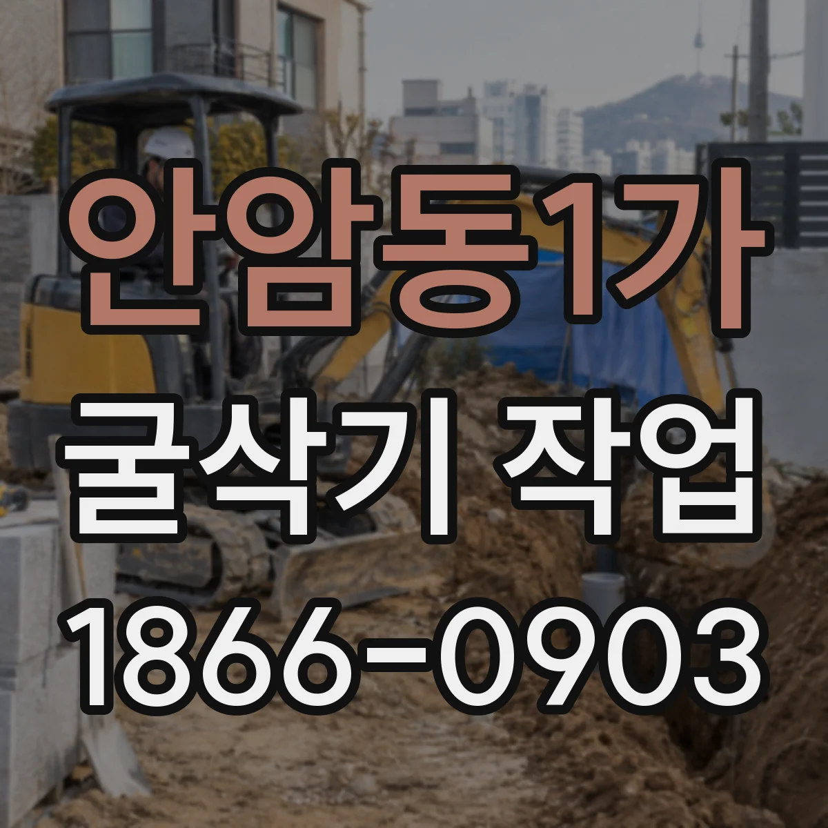 안암동1가 굴삭기 작업