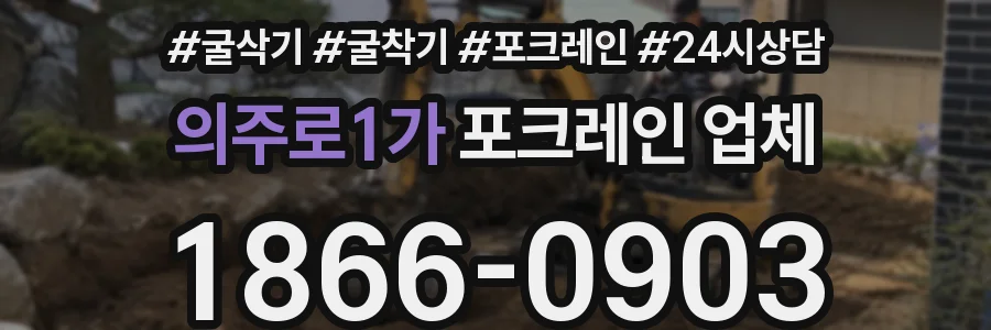 의주로1가 포크레인 업체