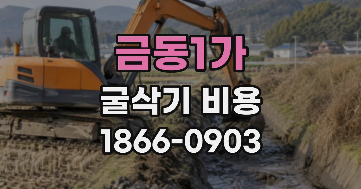 금동1가 굴삭기비용