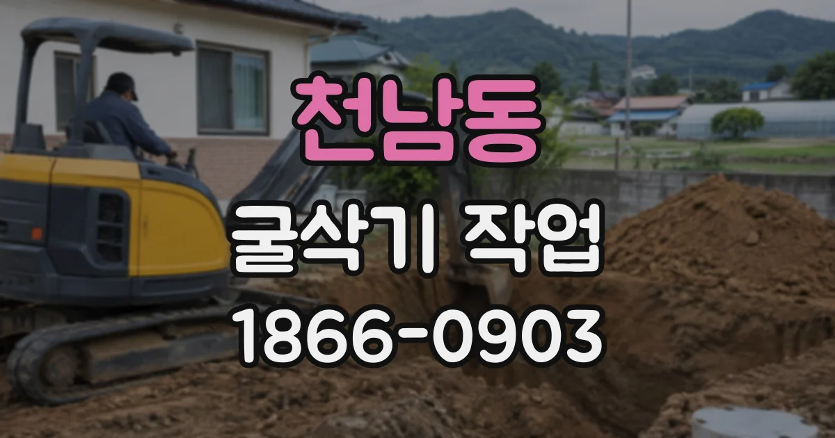 천남동 굴삭기작업