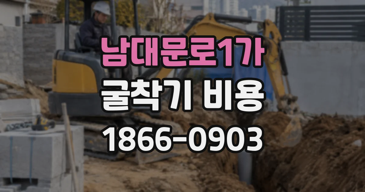 남대문로1가 굴착기 비용