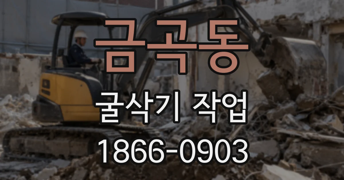 금곡동 굴삭기 작업