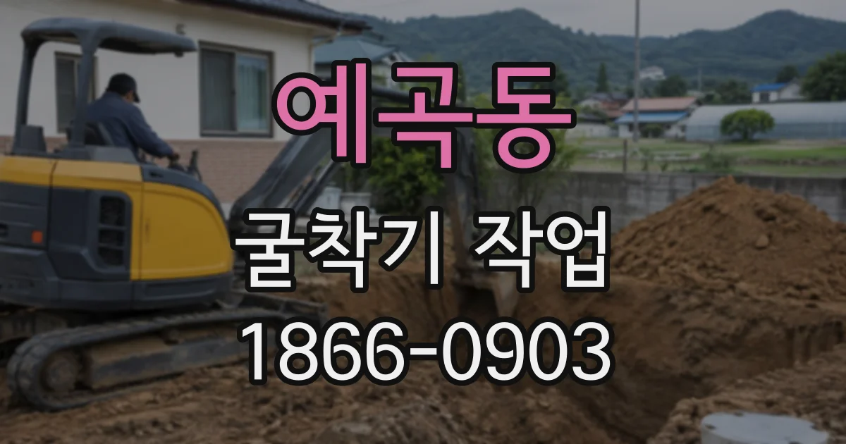 예곡동 굴착기작업