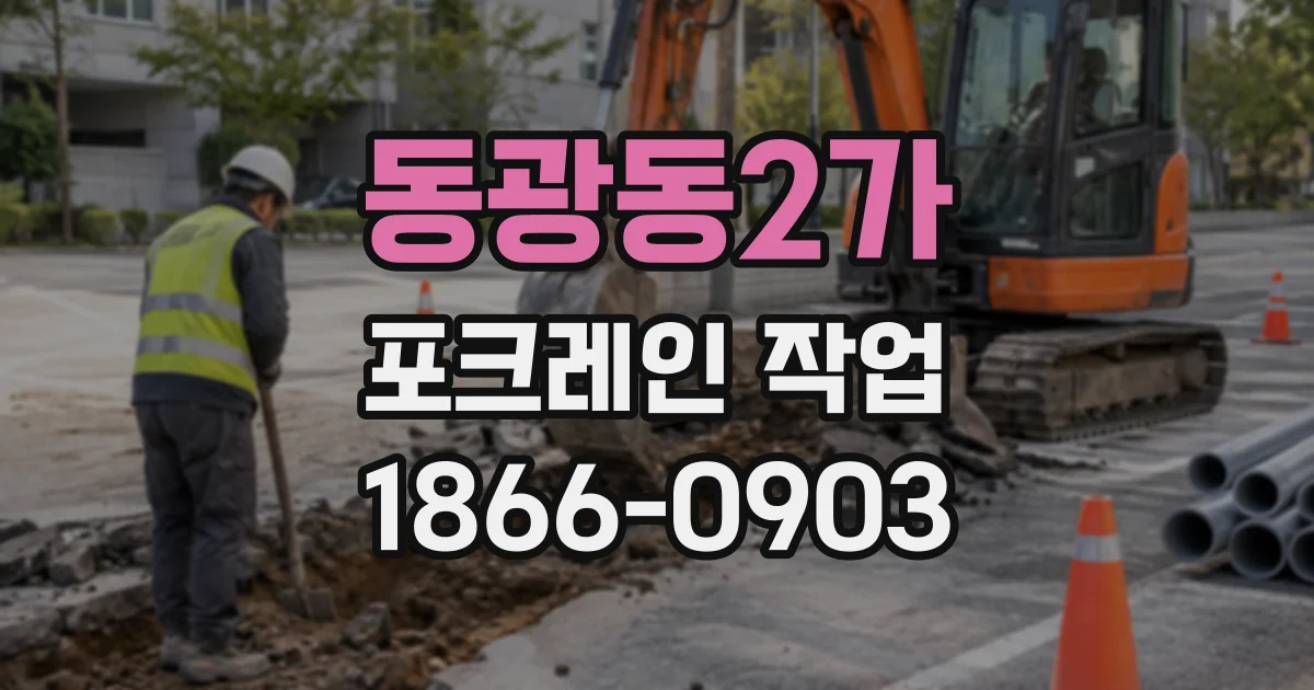 동광동2가 포크레인작업