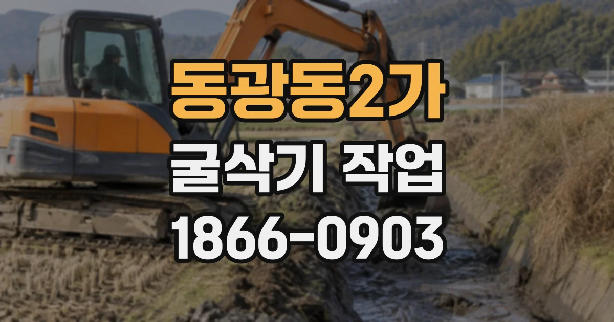 동광동2가 굴삭기작업