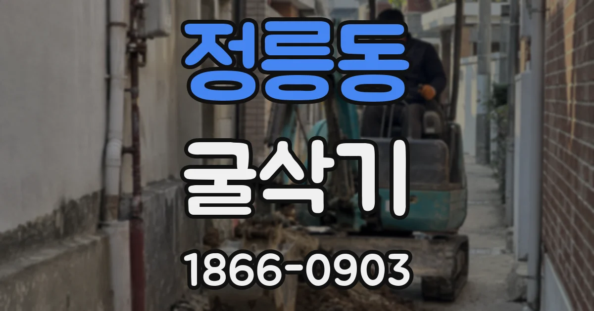 정릉동 굴삭기