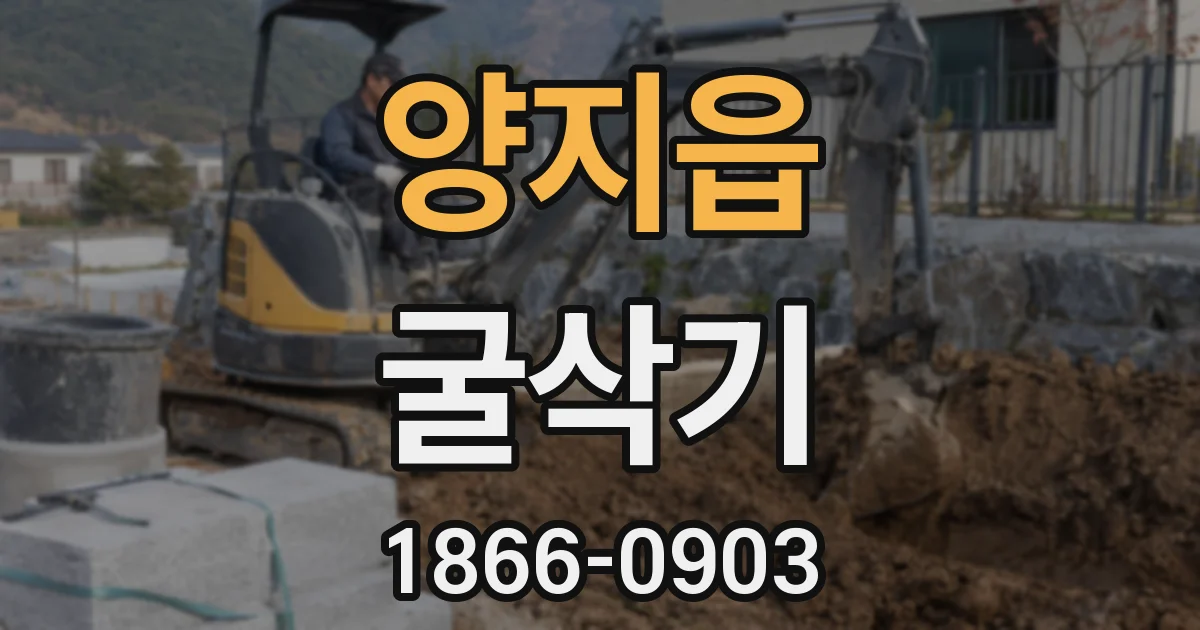 양지읍 굴삭기