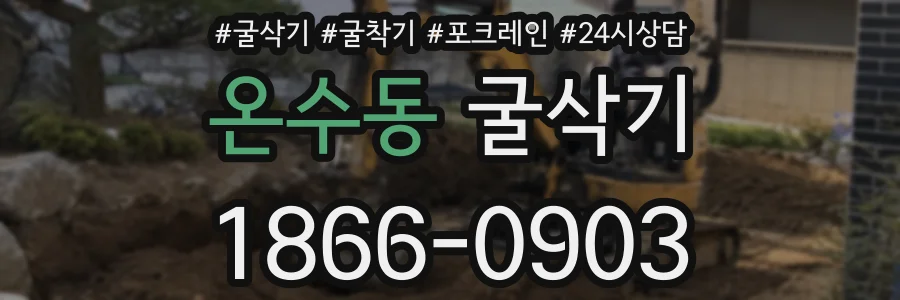 온수동 굴삭기