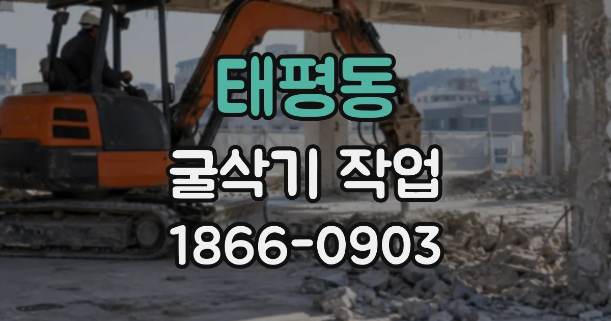 태평동 굴삭기작업