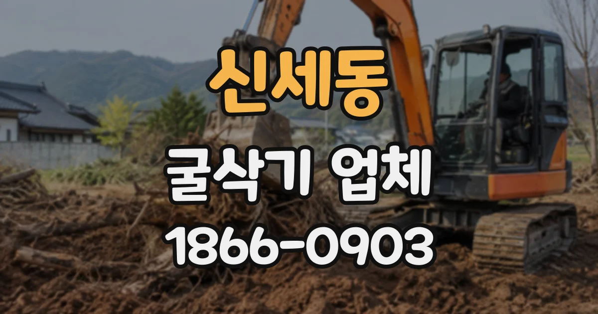 신세동 굴삭기업체