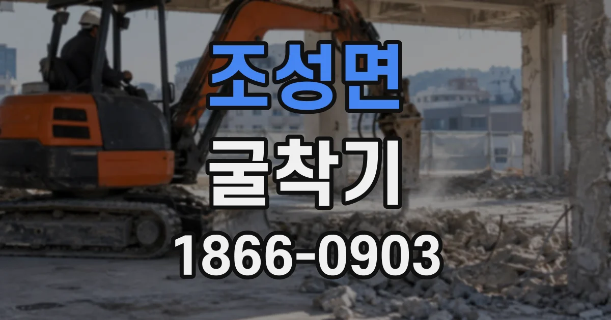 조성면 굴착기