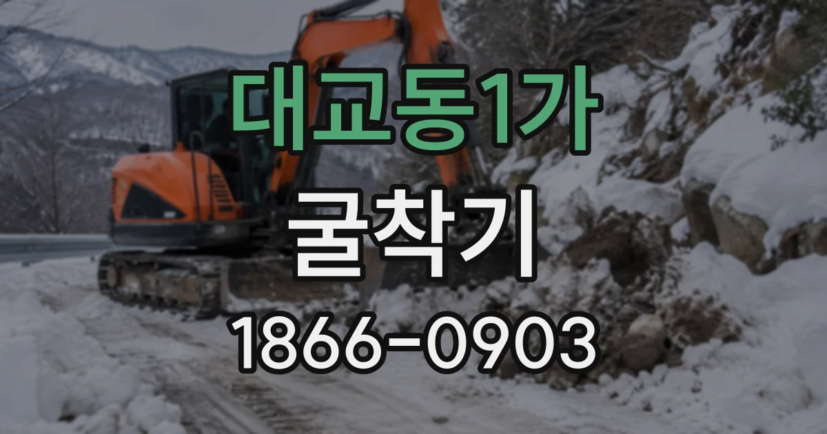 대교동1가 굴착기