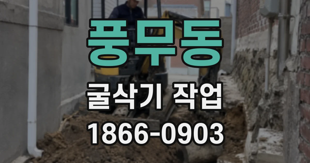 풍무동 굴삭기 작업