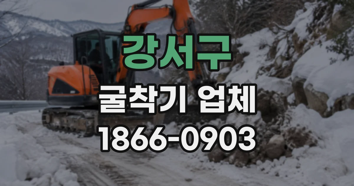 강서구 굴착기업체