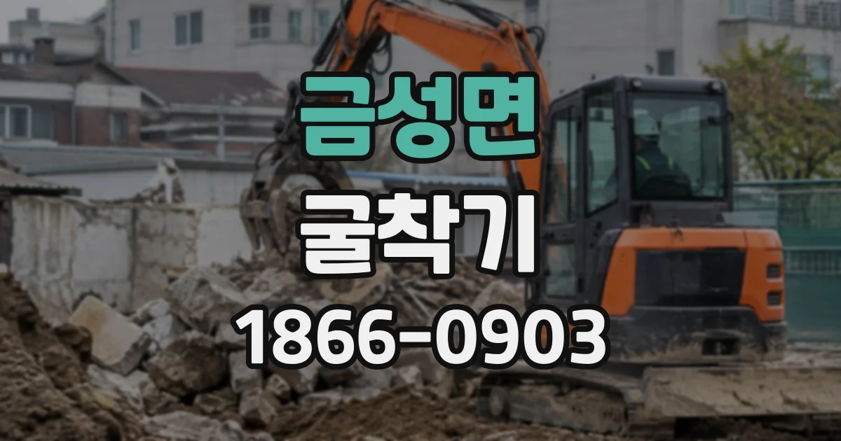 금성면 굴착기