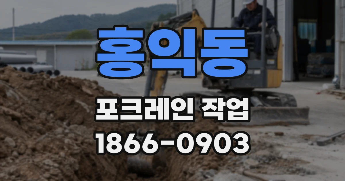 홍익동 포크레인 작업