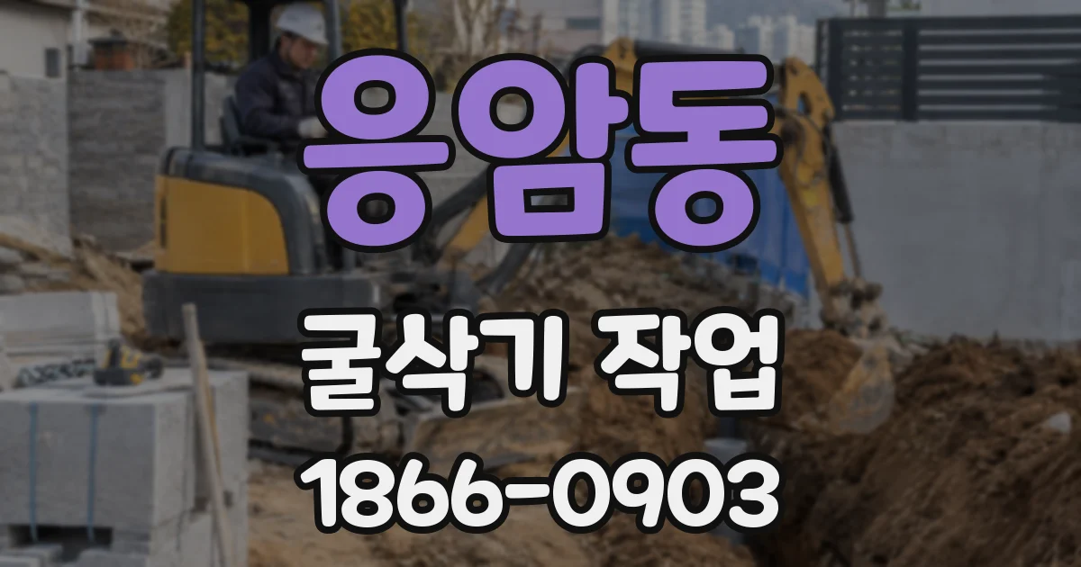응암동 굴삭기 작업