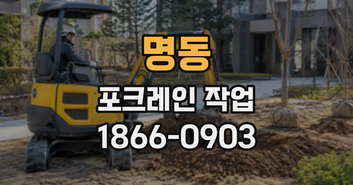 명동 포크레인작업