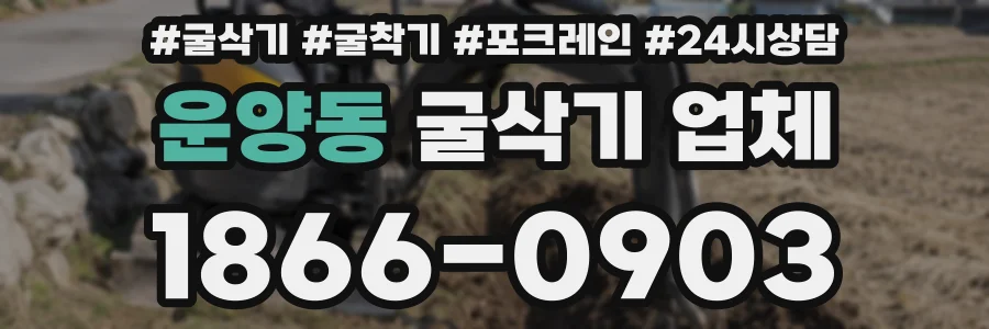 운양동 굴삭기 업체