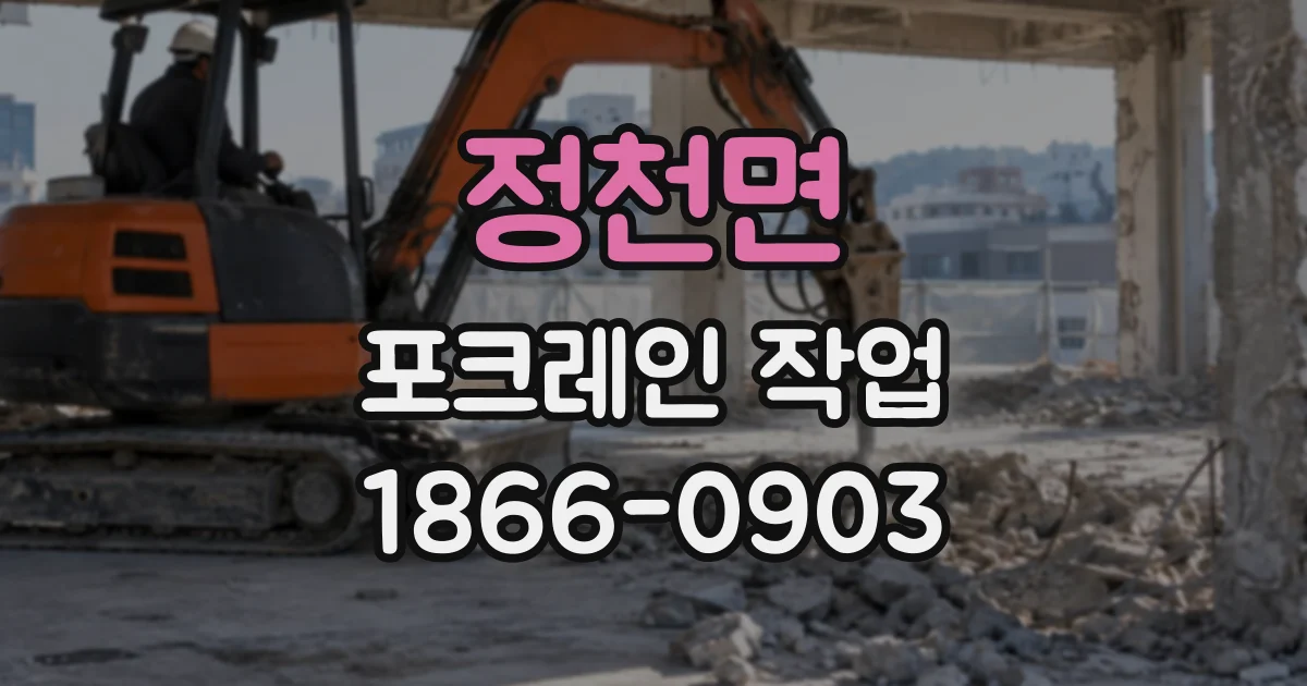 정천면 포크레인작업