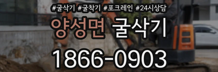양성면 굴삭기