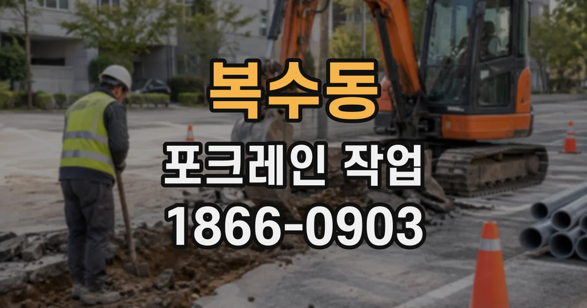 복수동 포크레인작업