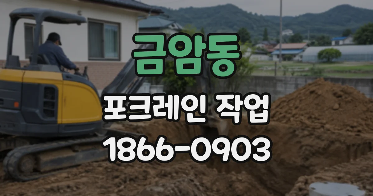 금암동 포크레인작업