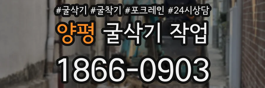 양평 굴삭기 작업