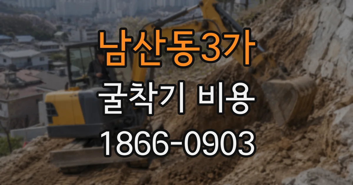 남산동3가 굴착기 비용