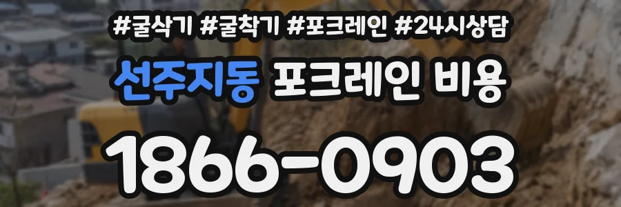 선주지동 포크레인 비용