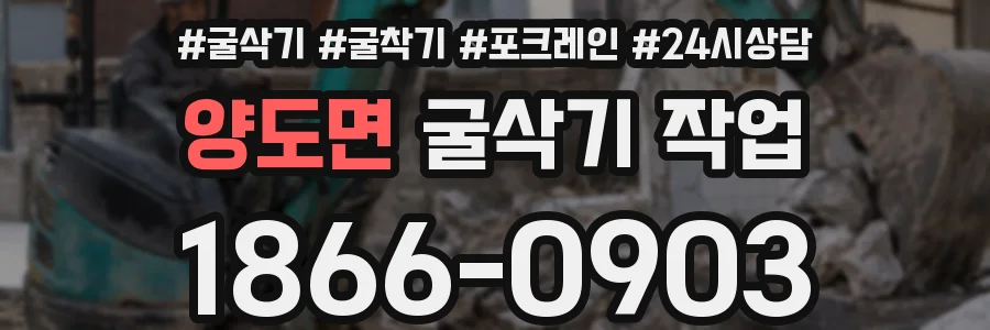 양도면 굴삭기 작업