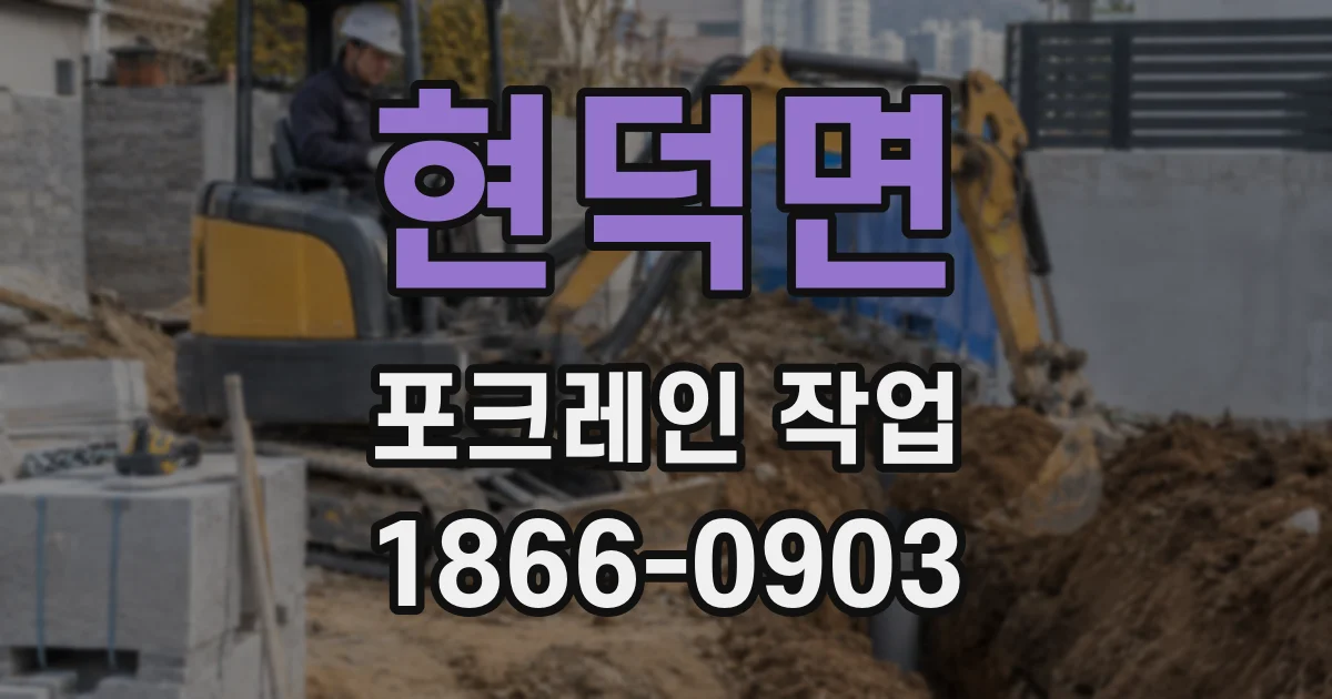 현덕면 포크레인 작업