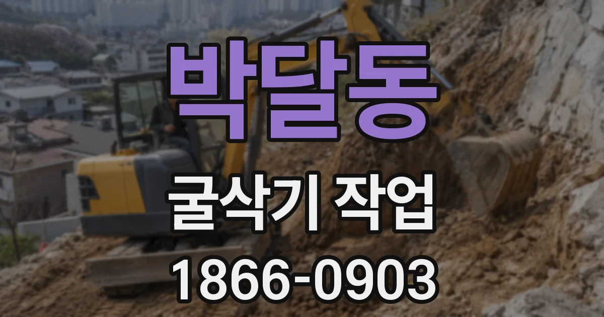 박달동 굴삭기 작업