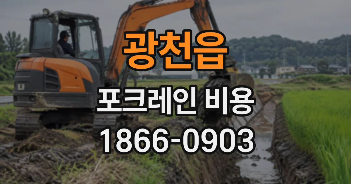 광천읍 포크레인비용