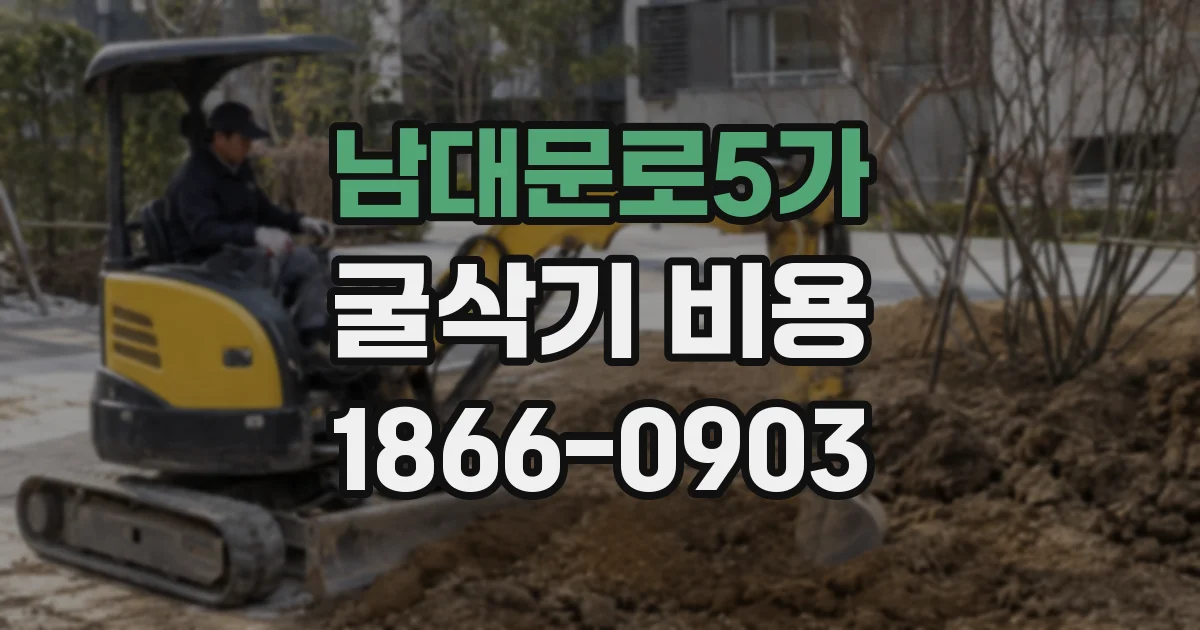 남대문로5가 굴삭기 비용