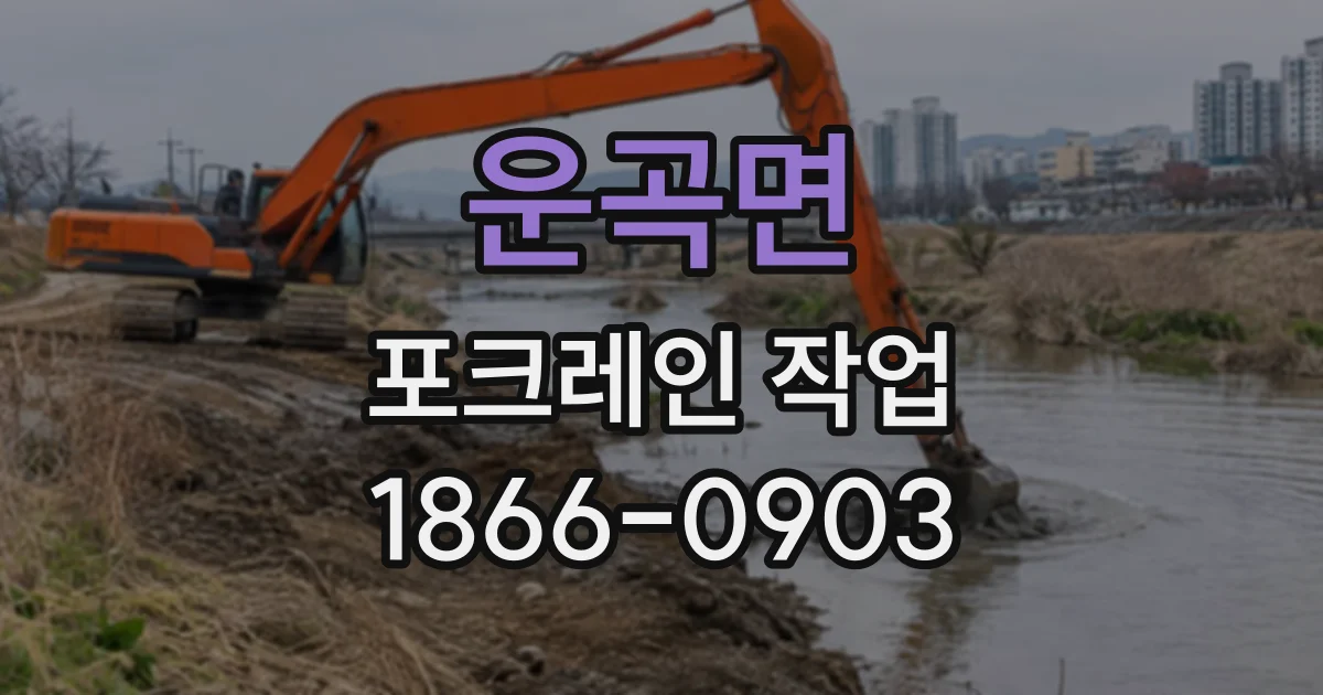 운곡면 포크레인작업