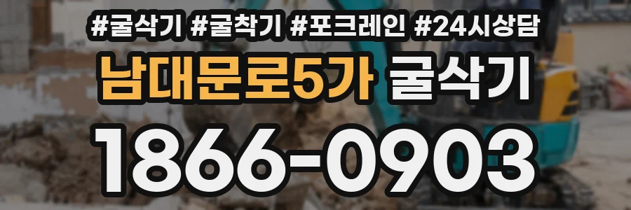 남대문로5가 굴삭기