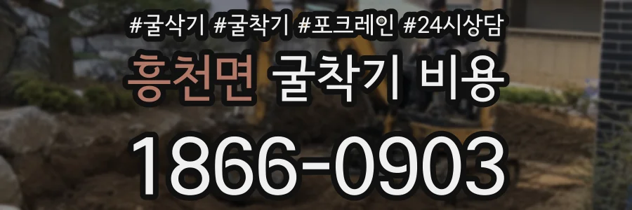 흥천면 굴착기 비용
