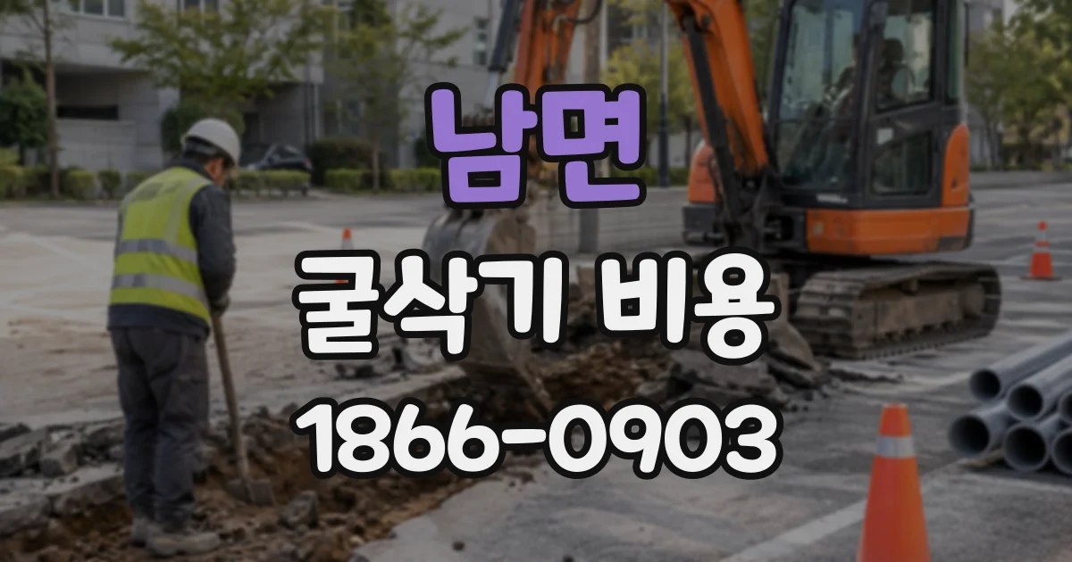 남면 굴삭기비용