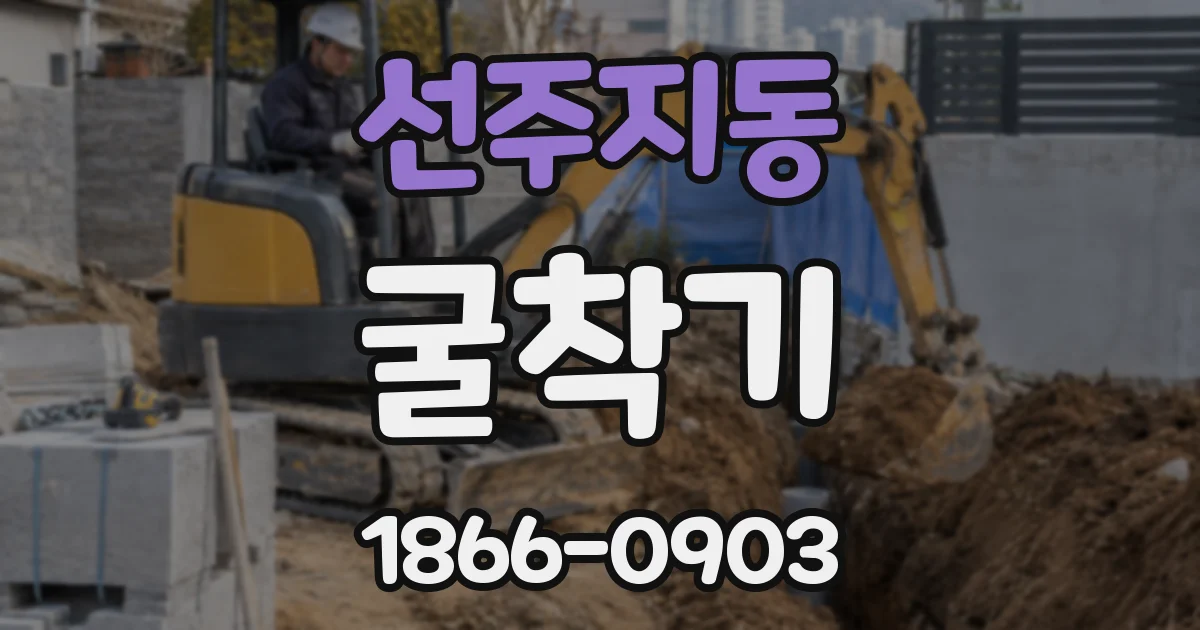 선주지동 굴착기
