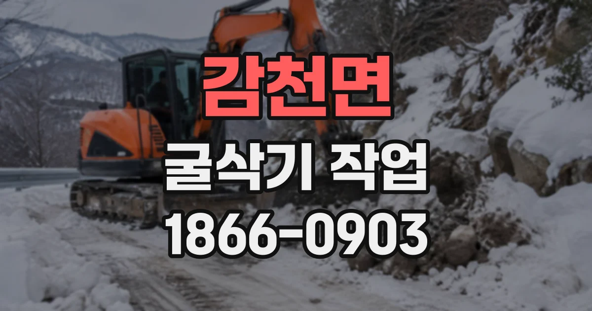 감천면 굴삭기작업