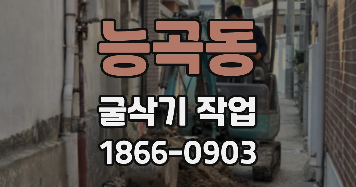 능곡동 굴삭기 작업