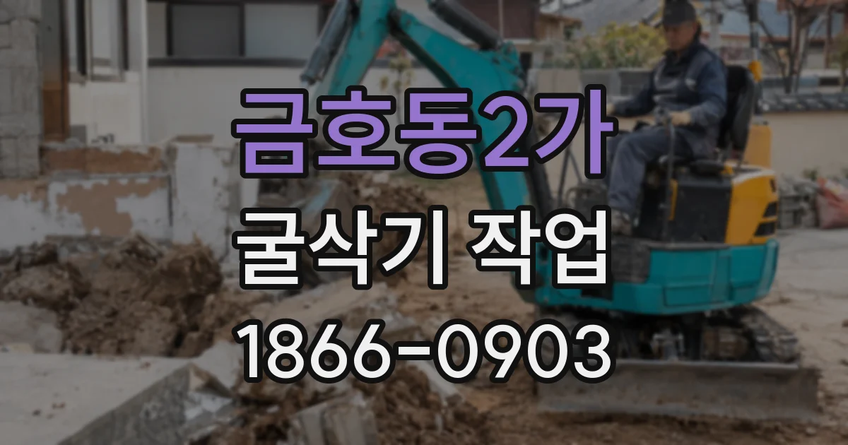 금호동2가 굴삭기 작업