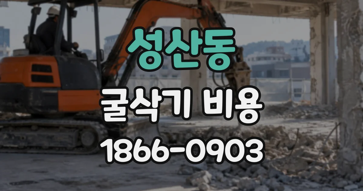 성산동 굴삭기비용