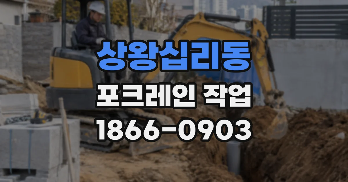 상왕십리동 포크레인 작업