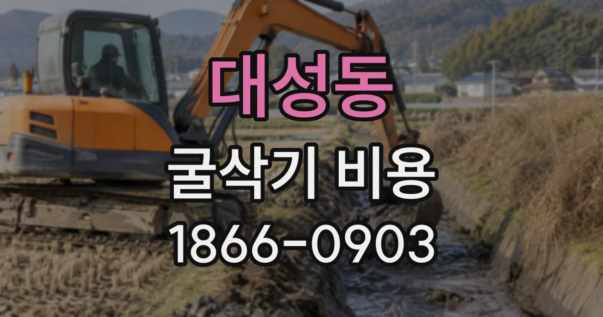 대성동 굴삭기비용